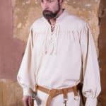 Stortebecker - Medieval Laced Front Shirt - Cotton - Natural
