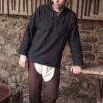 Tristan - Late Medieval Cotton Shirt - Black