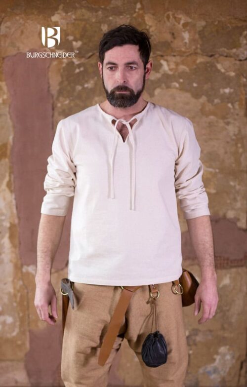 Ulrich - Cotton Medieval Shirt - Natural