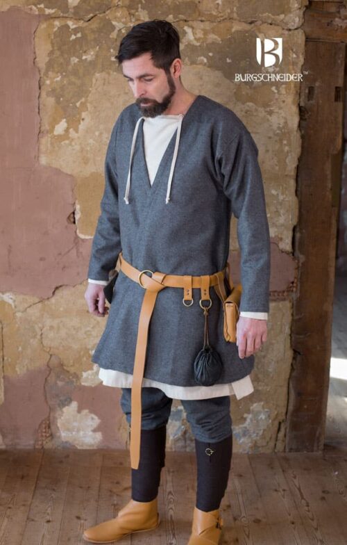 Loki - Wool Viking Coat - Dark Gray