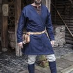 Loki - Wool Viking Coat - Blue