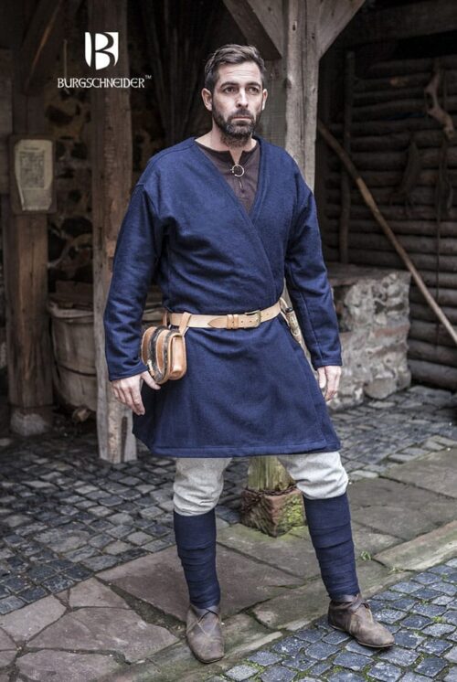 Loki - Wool Viking Coat - Blue
