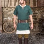 Aegir - Short Sleeve Cotton Viking Tunic - Green