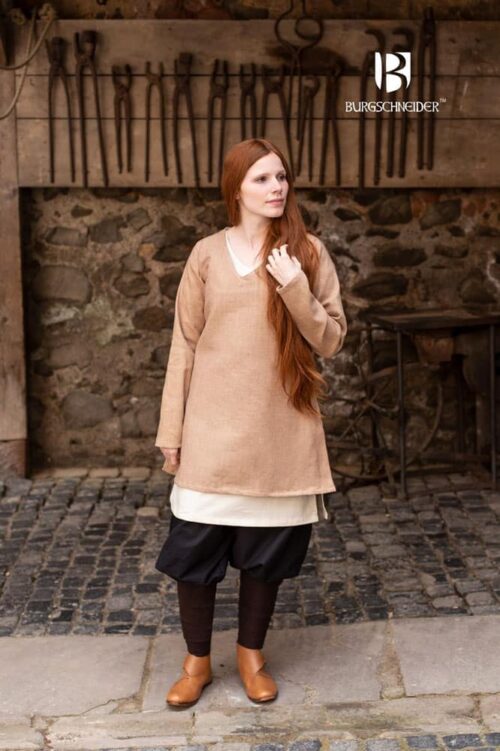 Frekja - Short Viking Tunic - Sand