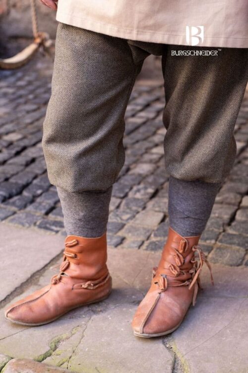 Ivar - Rus Pants - Herringbone Woven Cloth - Olive and Gray