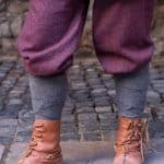 Ivar - Rus Pants - Herringbone Woven Cloth - Burgundy and Gray