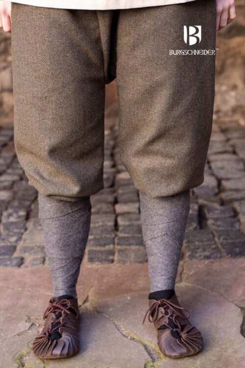 Tilda - Rus Pants - Herringbone Woven Cloth - Olive and Gray