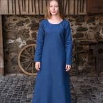 Freya - Viking Cotton Underdress - Woad Blue