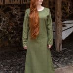 Freya - Viking Cotton Underdress - Linden Green
