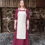 Gyda - Cotton Viking Apron Dress - Hemp Color