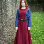 Albrun - Wool Sideless Surcoat Dress - Red