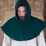 Cucullus - Wool Medieval Cowl - Green