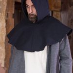 Capellus - Cotton Medieval Cowl - Black
