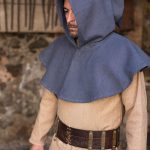 Capellus - Cotton Medieval Cowl - Gray