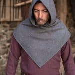 Bjorn - Wool Viking Cowl - Dark Gray