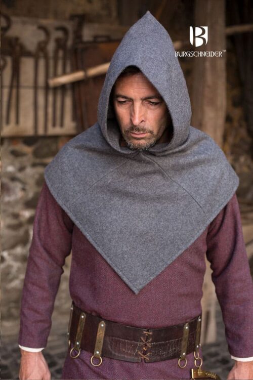 Bjorn - Wool Viking Cowl - Dark Gray
