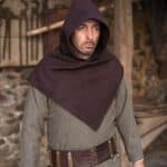 Bjorn - Wool Viking Cowl - Brown
