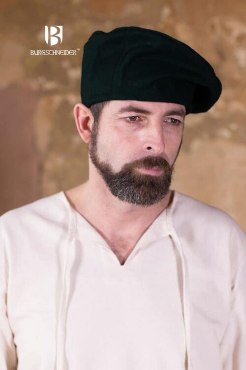 Harald - Medieval Wool Beret - Black