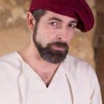 Harald - Medieval Wool Beret - Red