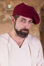 Harald - Medieval Wool Beret - Red