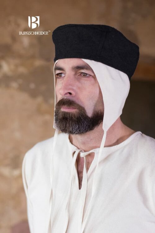 Hugo - Medieval Wool Cap - Black