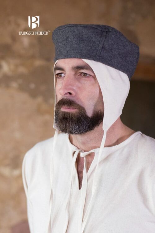 Hugo - Medieval Wool Cap - Gray