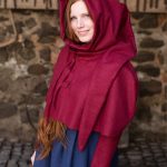 Gugel Curt - Medieval Wool Cowl - Red