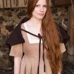 Bertrude - Medieval Shawl / Apron - Brown