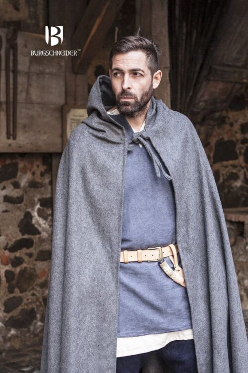 Hibernus - Wool Hooded Cloak - Gray