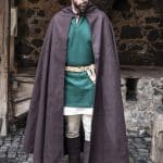 Hibernus - Wool Hooded Cloak - Brown