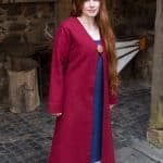 Aslaug - Wool Viking Coat - Red
