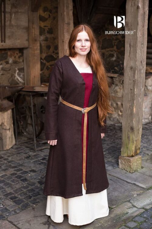 Aslaug - Wool Viking Coat - Brown