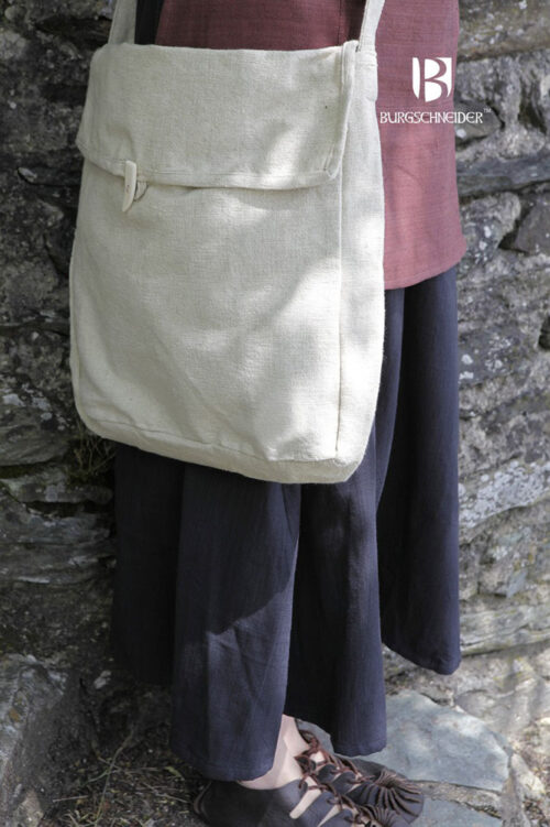Ehwaz - Viking / Medieval Satchel - Hemp Color