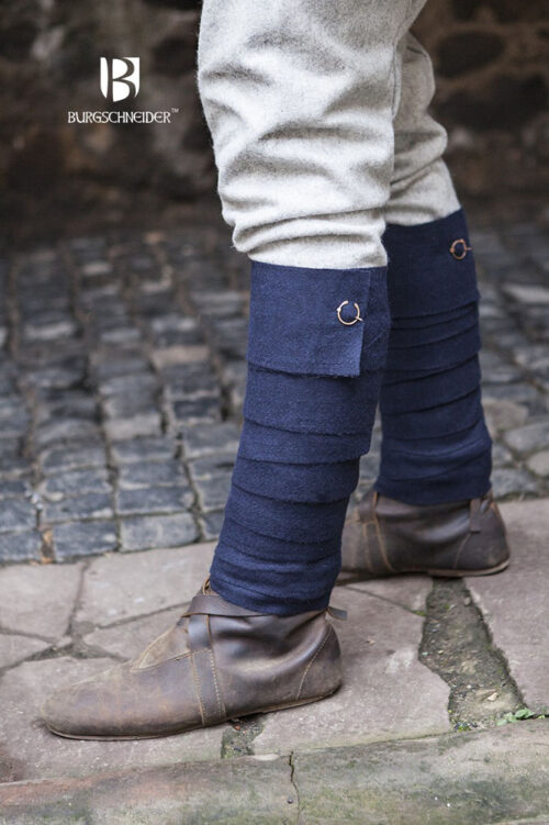 Aki Wool Leg Wraps - Blue