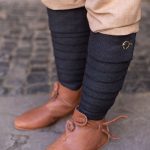 Asgar - Herringbone Wool Leg Wraps - Black and Gray