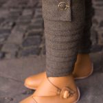 Asgar - Herringbone Wool Leg Wraps - Olive and Gray