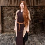 Asua - Fantasy Wool Apron Overdress - Brown