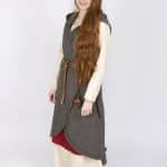 Myrana - Wool Wrap Dress - Dark Gray