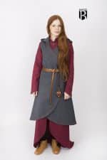 Dala - Cotton Wrap Dress - Dark Gray