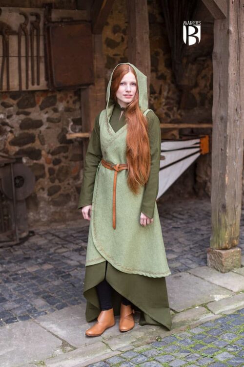 Dala - Cotton Wrap Dress - Linden Green