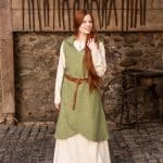 Runa - Cotton Wrap Dress - Linden Green