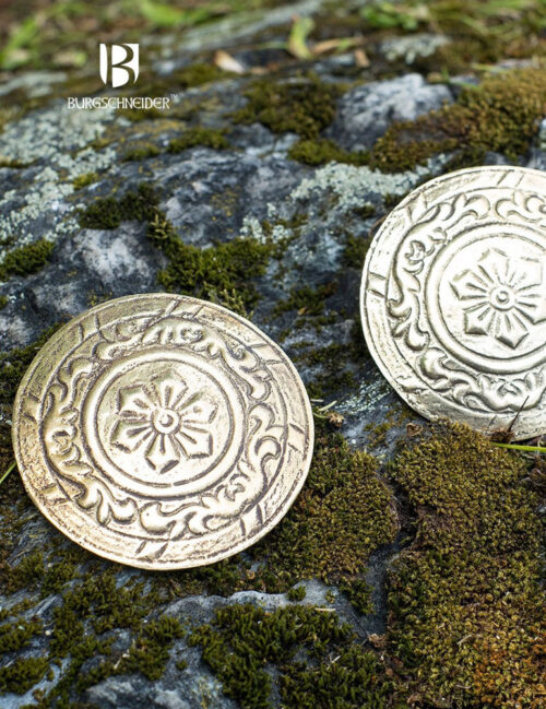 Ingwaz - Disc Brooches for Viking Women's Hangerock Dress - Set of Two