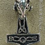 Silver Ram's Head Hammer Pendant