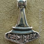 Silver Rune Hammer Pendant