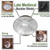Reinforced Large Steel Buckler - 16 inch - 16 Gauge Steel - Lord of Battles