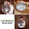 Reinforced Large Steel Buckler - 16 inch - 16 Gauge Steel - Lord of Battles