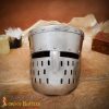 Crusader Peaked Pot Helm with Faceplate – 18 Gauge