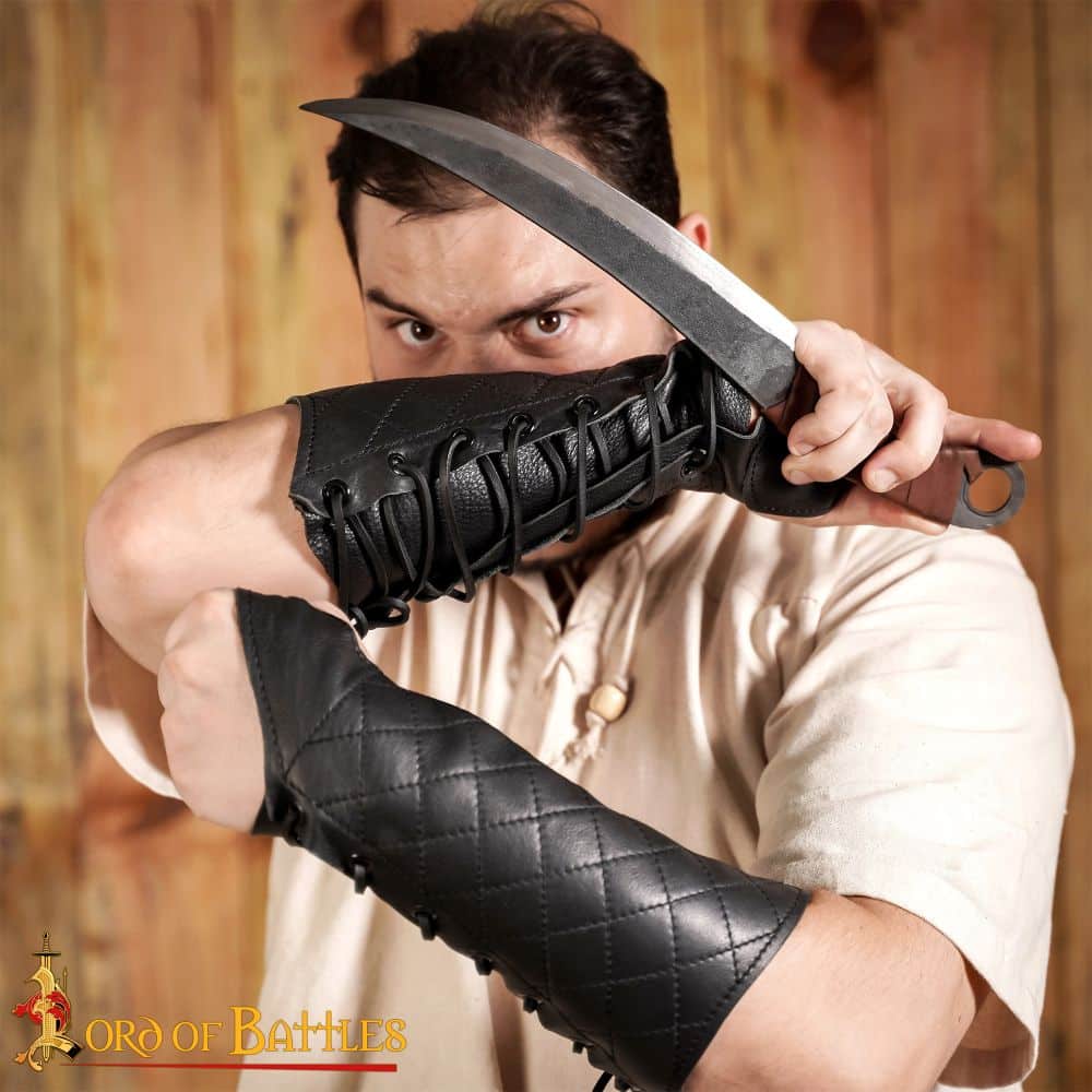 Archer's Leather Bracers - For Left-Handed Archer - Lord of Battles