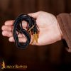 Brass Aiglets with Black Cord – 20” – Set of 5