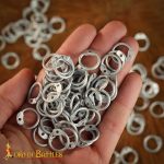 1 kg Loose Aluminum Chainmail Rings – Round Ring with Rivets – 16 Gauge / 10 mm – Dome Riveted